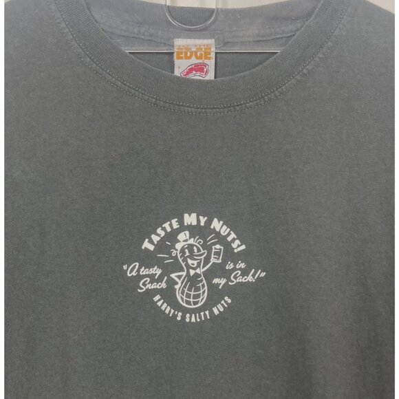 Vintage To the Edge Prime Cut Tees T Shirt XL Harrys Salty Nuts Taste My Nuts - Picture 1 of 7